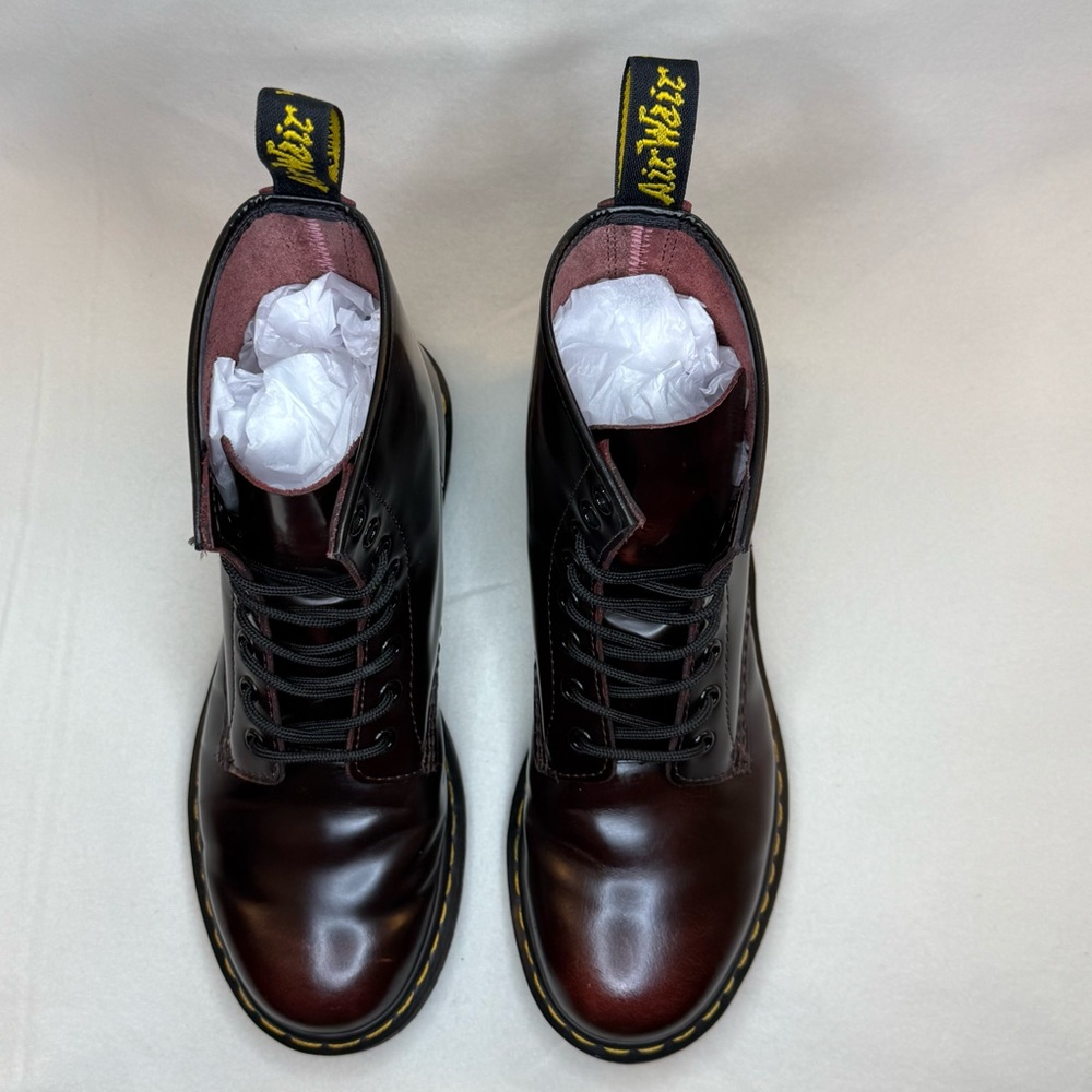 Dr. Martens Cherry Red Arcadia 1460 Boots - Picture 2 of 15
